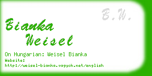 bianka weisel business card